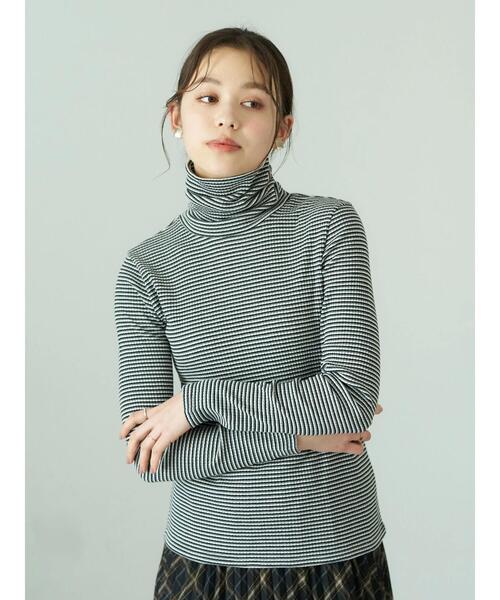 earth music&ecology（アースミュージックアンドエコロジー）の「リブタートルネックカットソー＊（タンクトップ・レディース・ブルー/その他7/グレー/オフホワイト/ブラック・M/S）」の16枚目の写真