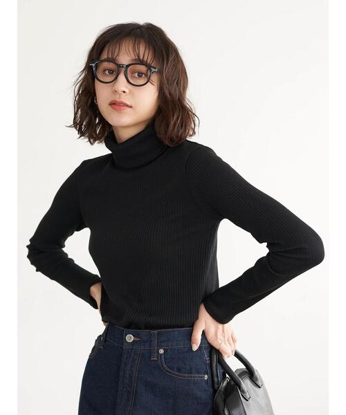 earth music&ecology（アースミュージックアンドエコロジー）の「リブタートルネックカットソー＊（タンクトップ・レディース・ブルー/その他7/グレー/オフホワイト/ブラック・M/S）」の22枚目の写真