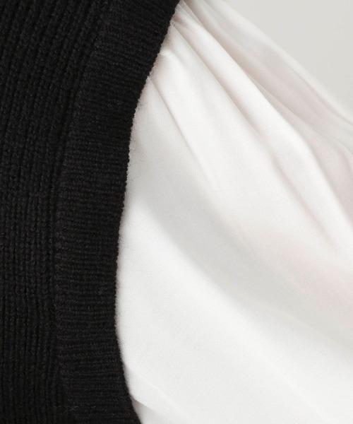 LEPSIM（レプシィム）の「9Gフハクコンビニットワンピース　261726（ワンピース・レディース・ブラック/カーキ/グレイッシュベージュ・FREE）」の4枚目の写真