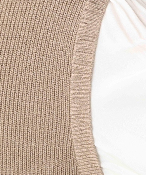 LEPSIM（レプシィム）の「9Gフハクコンビニットワンピース　261726（ワンピース・レディース・ブラック/カーキ/グレイッシュベージュ・FREE）」の5枚目の写真