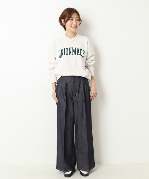 UNION LAUNCH ユニオンランチ IENA別注 デニムワイドパンツ XS セール】【UNION LAUNCH/ユニオンランチ】 IENA別注デニムワイド