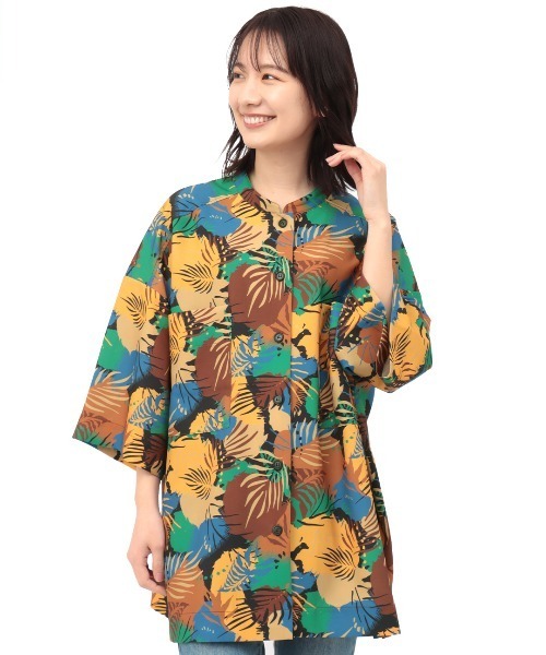 チチカカ（チチカカ）の「【ユニセックス】アソートビッグシャツ（シャツ/ブラウス・レディース・ブラック/ブラウン/グリーン・FREE）」の11枚目の写真