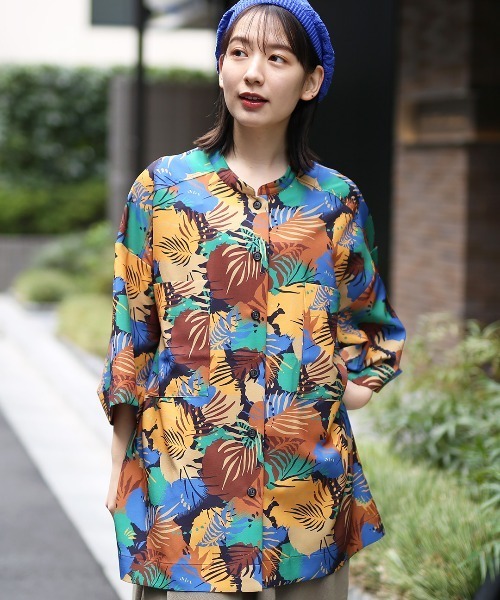 チチカカ（チチカカ）の「【ユニセックス】アソートビッグシャツ（シャツ/ブラウス・レディース・ブラック/ブラウン/グリーン・FREE）」の7枚目の写真