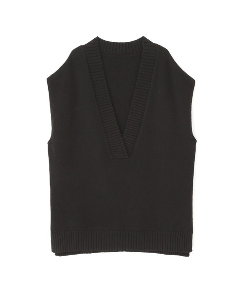 FREE'S MART（フリーズマート）の「◆深Ｖネックチュニックニットベスト（ニット/セーター・レディース・ベージュ/ホワイト/ブラック・FREE）」の12枚目の写真