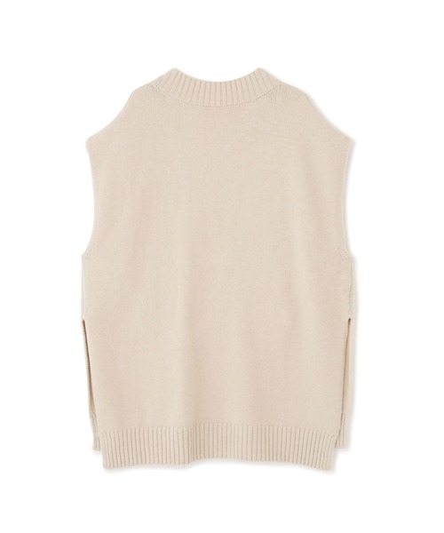 FREE'S MART（フリーズマート）の「◆深Ｖネックチュニックニットベスト（ニット/セーター・レディース・ベージュ/ホワイト/ブラック・FREE）」の5枚目の写真