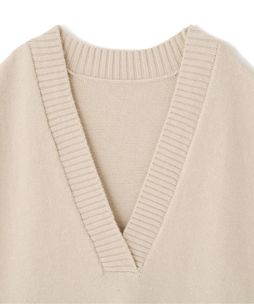 FREE'S MART（フリーズマート）の「◆深Ｖネックチュニックニットベスト（ニット/セーター・レディース・ベージュ/ホワイト/ブラック・FREE）」の15枚目の写真