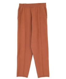 センターピンタックスリムニットパンツ