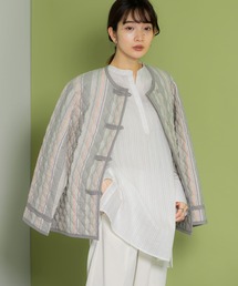 KBF | ボリュームスリーブキーネックブラウス(シャツ/ブラウス)