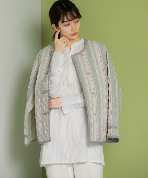 KBF（ケイビーエフ）の「ボリュームスリーブキーネックブラウス（シャツ/ブラウス・レディース・ブラック/オフホワイト/アイボリー・ONE）」の18枚目の写真