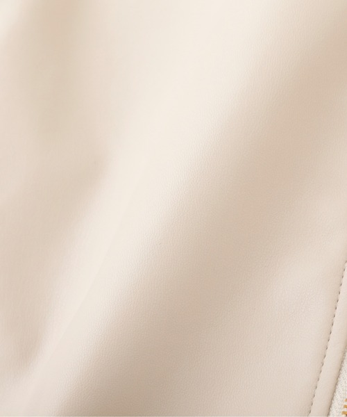 PROPORTION BODY DRESSING(プロポーションボディドレッシング)の「フェイクレザーライダース / 1212155201(ライダースジャケット・レディース・ブラック/ベージュ・MEDIUM/SMALL)」の11枚目の写真