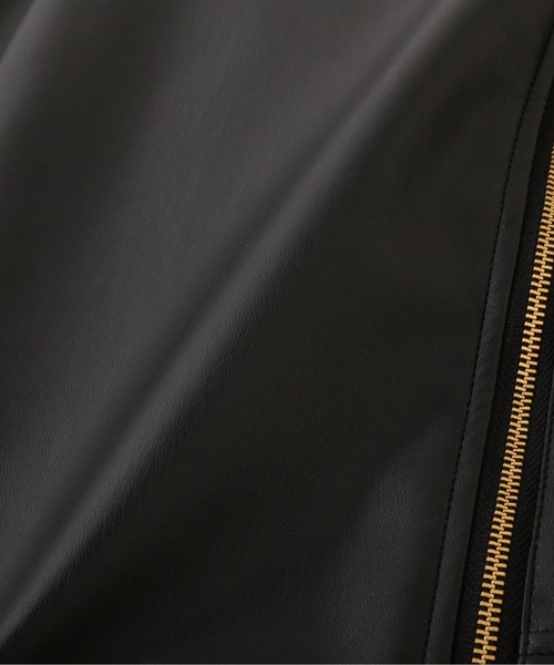 PROPORTION BODY DRESSING(プロポーションボディドレッシング)の「フェイクレザーライダース / 1212155201(ライダースジャケット・レディース・ブラック/ベージュ・MEDIUM/SMALL)」の13枚目の写真