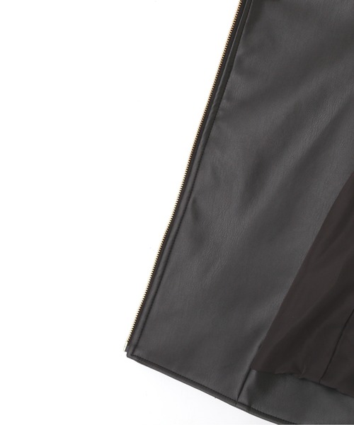 PROPORTION BODY DRESSING(プロポーションボディドレッシング)の「フェイクレザーライダース / 1212155201(ライダースジャケット・レディース・ブラック/ベージュ・MEDIUM/SMALL)」の14枚目の写真