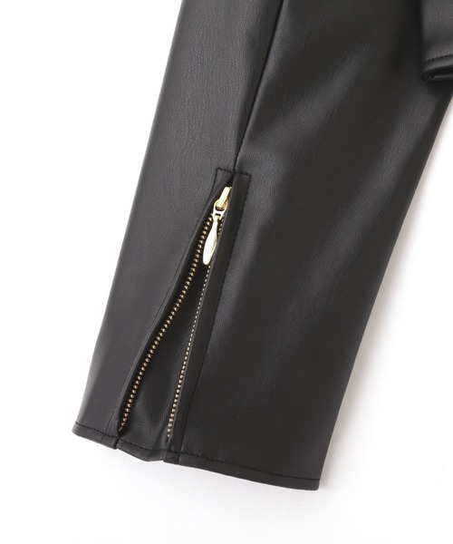 PROPORTION BODY DRESSING(プロポーションボディドレッシング)の「フェイクレザーライダース / 1212155201(ライダースジャケット・レディース・ブラック/ベージュ・MEDIUM/SMALL)」の15枚目の写真