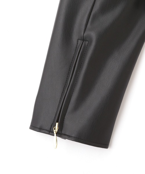 PROPORTION BODY DRESSING(プロポーションボディドレッシング)の「フェイクレザーライダース / 1212155201(ライダースジャケット・レディース・ブラック/ベージュ・MEDIUM/SMALL)」の17枚目の写真