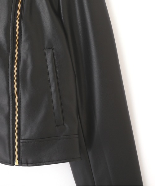 PROPORTION BODY DRESSING(プロポーションボディドレッシング)の「フェイクレザーライダース / 1212155201(ライダースジャケット・レディース・ブラック/ベージュ・MEDIUM/SMALL)」の18枚目の写真