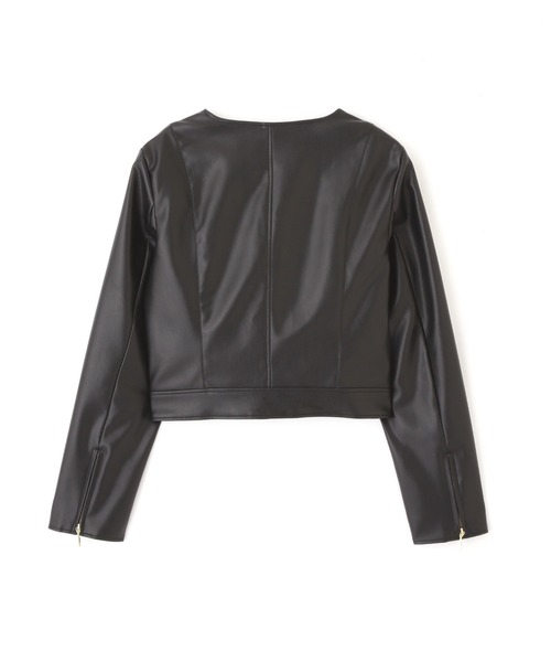 PROPORTION BODY DRESSING(プロポーションボディドレッシング)の「フェイクレザーライダース / 1212155201(ライダースジャケット・レディース・ブラック/ベージュ・MEDIUM/SMALL)」の22枚目の写真