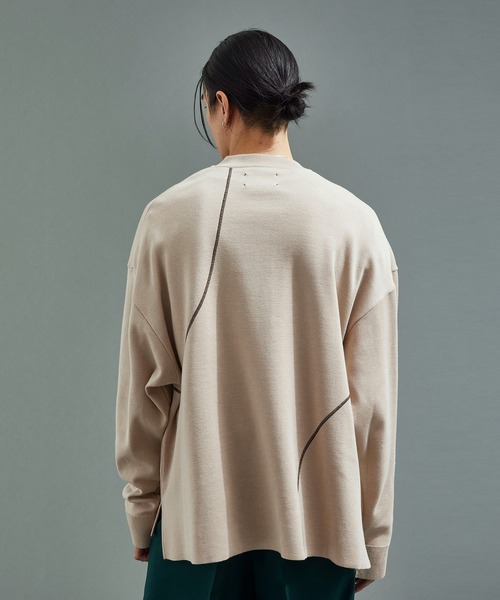 UNITED TOKYO（ユナイテッドトウキョウ）の「オーバーサイズステッチニット（ニット/セーター・メンズ・グレー/アイボリー/ブルー/ブラック・2/1）」の15枚目の写真