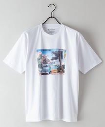 【BLUE STANDARD/ブルースタンダード】汗染みの目立ちにくいTシャツ ZEROSTAIN サーフプリントＴシャツ