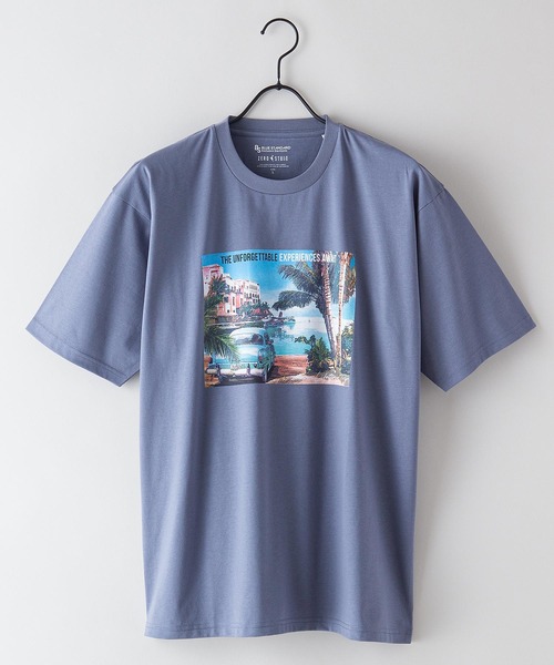 Blue Standard (ブルースタンダード)の「【BLUE STANDARD/ブルースタンダード】汗染みの目立ちにくいTシャツ ZEROSTAIN サーフプリントTシャツ(Tシャツ/カットソー・メンズ・ブルー/その他3/ピンク系その他/チャコールグレー/その他2/ホワイト系その他/サックスブルー/ネイビー/その他1/ホワイト・X-LARGE/SMALL/MEDIUM/LARGE)」の6枚目の写真