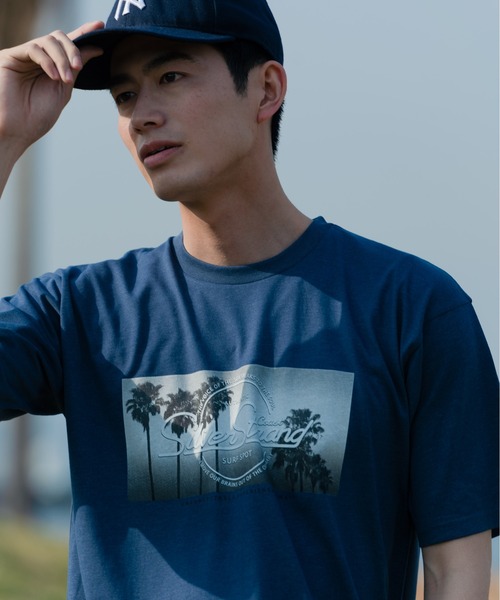Blue Standard (ブルースタンダード)の「【BLUE STANDARD/ブルースタンダード】汗染みの目立ちにくいTシャツ ZEROSTAIN サーフプリントTシャツ(Tシャツ/カットソー・メンズ・ブルー/その他3/ピンク系その他/チャコールグレー/その他2/ホワイト系その他/サックスブルー/ネイビー/その他1/ホワイト・X-LARGE/SMALL/MEDIUM/LARGE)」の20枚目の写真
