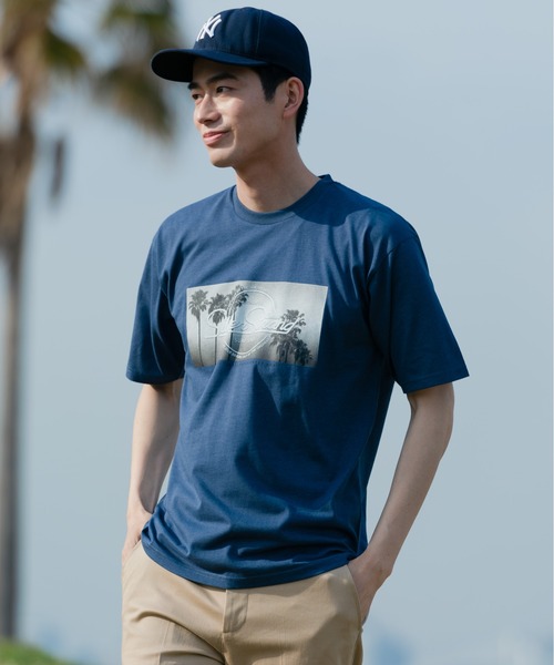 Blue Standard (ブルースタンダード)の「【BLUE STANDARD/ブルースタンダード】汗染みの目立ちにくいTシャツ ZEROSTAIN サーフプリントTシャツ(Tシャツ/カットソー・メンズ・ブルー/その他3/ピンク系その他/チャコールグレー/その他2/ホワイト系その他/サックスブルー/ネイビー/その他1/ホワイト・X-LARGE/SMALL/MEDIUM/LARGE)」の19枚目の写真