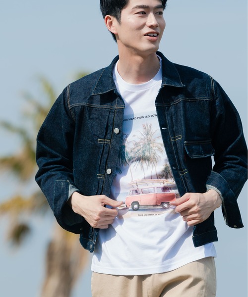 Blue Standard (ブルースタンダード)の「【BLUE STANDARD/ブルースタンダード】汗染みの目立ちにくいTシャツ ZEROSTAIN サーフプリントTシャツ(Tシャツ/カットソー・メンズ・ブルー/その他3/ピンク系その他/チャコールグレー/その他2/ホワイト系その他/サックスブルー/ネイビー/その他1/ホワイト・X-LARGE/SMALL/MEDIUM/LARGE)」の15枚目の写真