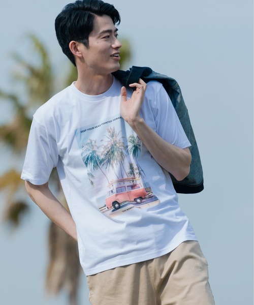 Blue Standard (ブルースタンダード)の「【BLUE STANDARD/ブルースタンダード】汗染みの目立ちにくいTシャツ ZEROSTAIN サーフプリントTシャツ(Tシャツ/カットソー・メンズ・ブルー/その他3/ピンク系その他/チャコールグレー/その他2/ホワイト系その他/サックスブルー/ネイビー/その他1/ホワイト・X-LARGE/SMALL/MEDIUM/LARGE)」の16枚目の写真