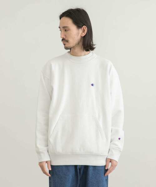 Champion（チャンピオン）の「Champion×URBAN RESEARCH　リバースウィーブ 10oz クルーネック（スウェット・メンズ・ブラック/ホワイト/イエロー/グレー・LARGE/MEDIUM/SMALL）」の13枚目の写真