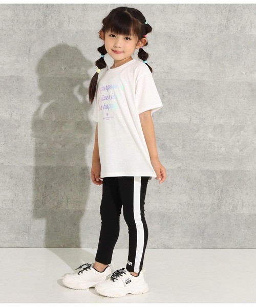 ANAP kids(アナップキッズ)の「ラインレギンス(レギンス/スパッツ・キッズ・グレー/ブラック・120cm/130cm/100cm/110cm)」の5枚目の写真