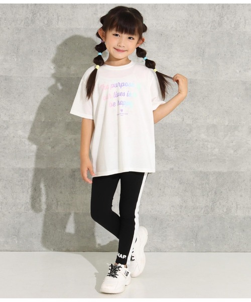 ANAP kids(アナップキッズ)の「ラインレギンス(レギンス/スパッツ・キッズ・グレー/ブラック・120cm/130cm/100cm/110cm)」の6枚目の写真