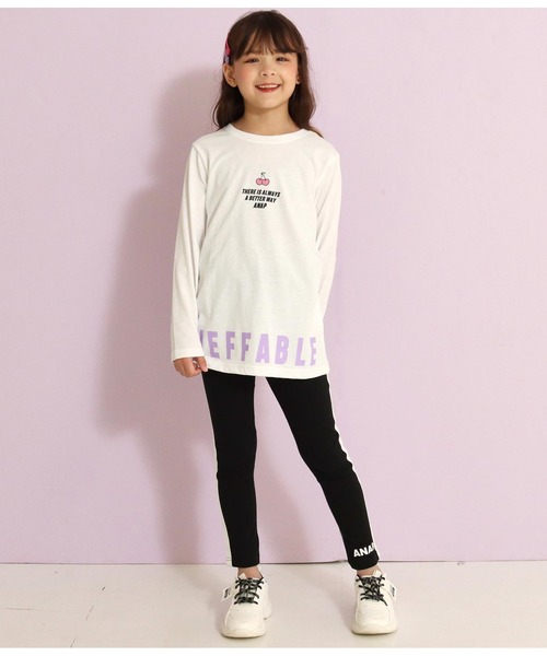 ANAP kids(アナップキッズ)の「ラインレギンス(レギンス/スパッツ・キッズ・グレー/ブラック・120cm/130cm/100cm/110cm)」の14枚目の写真