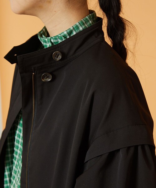 FREAK'S STORE（フリークスストア）の「スタンドカラーフレアミニコート（その他アウター・レディース・ベージュ/ネイビー/オフホワイト/ブラック・ﾌﾘ-）」の18枚目の写真