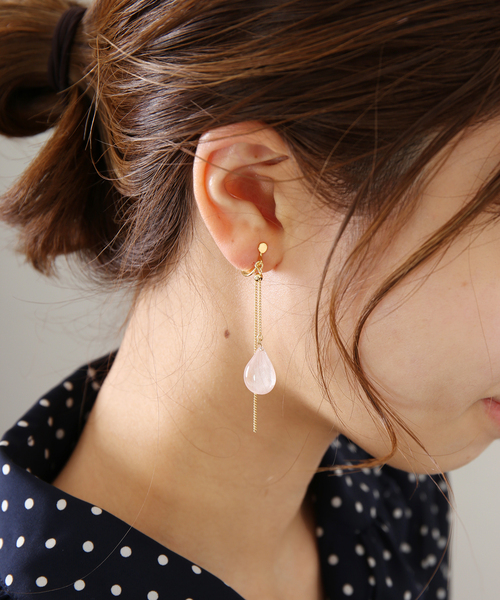 【alpaca to hana/アルパカトハナ】sakura drop chainカフイヤリング◆