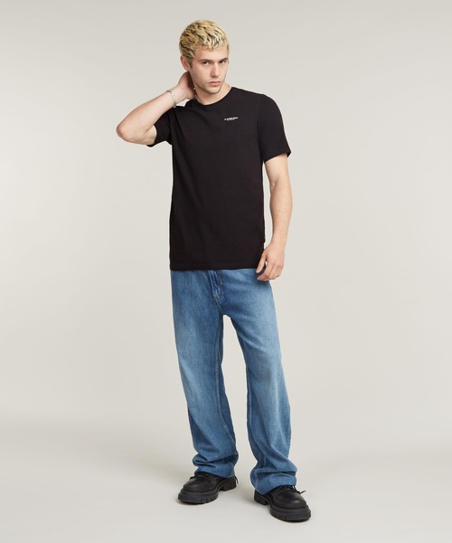 G-STAR(ジースター)の「SLIM BASE T-SHIRT/ベーシックワンポイントスリムTシャツ(Tシャツ/カットソー・メンズ・ホワイト/ダークブラック・SMALL/MEDIUM/LARGE/X-LARGE/X-SMALL)」の10枚目の写真