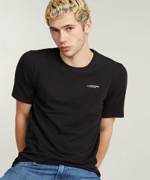 G-STAR(ジースター)の「SLIM BASE T-SHIRT/ベーシックワンポイントスリムTシャツ(Tシャツ/カットソー・メンズ・ホワイト/ダークブラック・SMALL/MEDIUM/LARGE/X-LARGE/X-SMALL)」の11枚目の写真