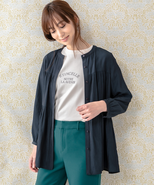 Petit Honfleur(プチオンフルール)の「ロゴ長袖Tシャツ(Tシャツ/カットソー・レディース・ピンク/アイボリー/チャコール・M/L)」の19枚目の写真