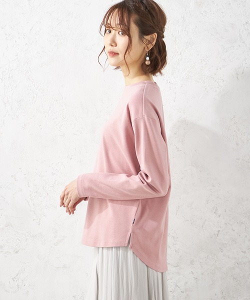Petit Honfleur(プチオンフルール)の「ロゴ長袖Tシャツ(Tシャツ/カットソー・レディース・ピンク/アイボリー/チャコール・M/L)」の8枚目の写真