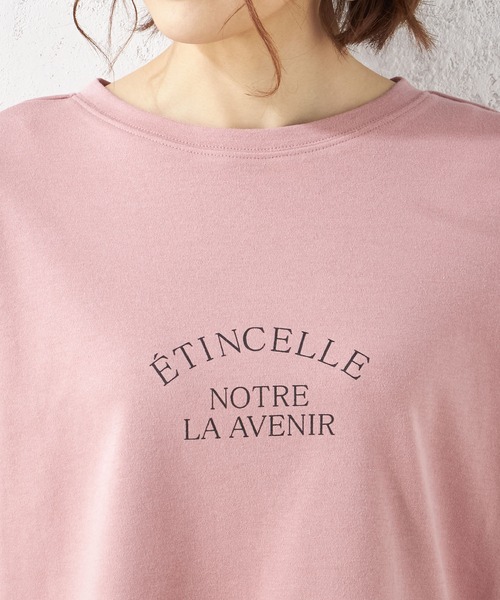 Petit Honfleur(プチオンフルール)の「ロゴ長袖Tシャツ(Tシャツ/カットソー・レディース・ピンク/アイボリー/チャコール・M/L)」の13枚目の写真