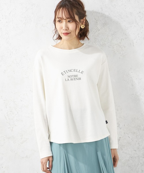 Petit Honfleur(プチオンフルール)の「ロゴ長袖Tシャツ(Tシャツ/カットソー・レディース・ピンク/アイボリー/チャコール・M/L)」の16枚目の写真
