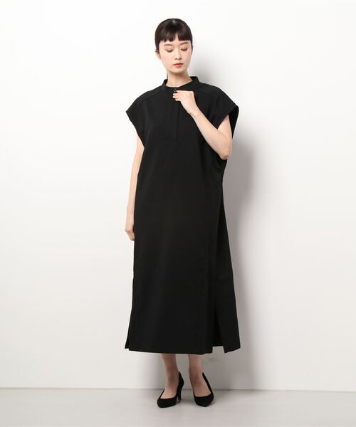 STYLEBLOCK(スタイルブロック)の「カルゼキーネックワンピース(ワンピース・レディース・ブラック/ベージュ/ホワイト系その他・M)」の2枚目の写真