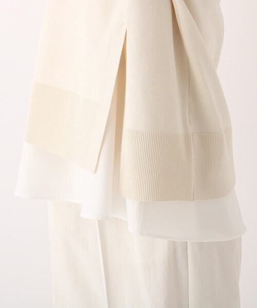 OPAQUE.CLIP（オペークドットクリップ）の「◆3way レイヤードスリットデザインニット【WEB限定カラー・サイズ】（その他トップス・レディース・ブラック/オフホワイト/ブルー/グリーン/ホワイト系その他3/ピンク系9・40/38/36/42/34）」の12枚目の写真