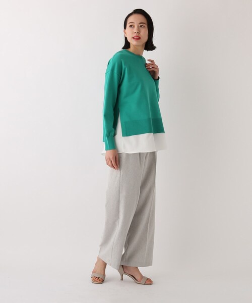 OPAQUE.CLIP（オペークドットクリップ）の「◆3way レイヤードスリットデザインニット【WEB限定カラー・サイズ】（その他トップス・レディース・ブラック/オフホワイト/ブルー/グリーン/ホワイト系その他3/ピンク系9・40/38/36/42/34）」の22枚目の写真