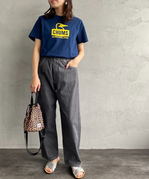CHUMS（チャムス）の「[CHUMS/チャムス] BOOBY FACE ロゴプリントTシャツ（Tシャツ/カットソー・レディース・ホワイト/ネイビー/ホワイト×ネイビー・L）」の19枚目の写真