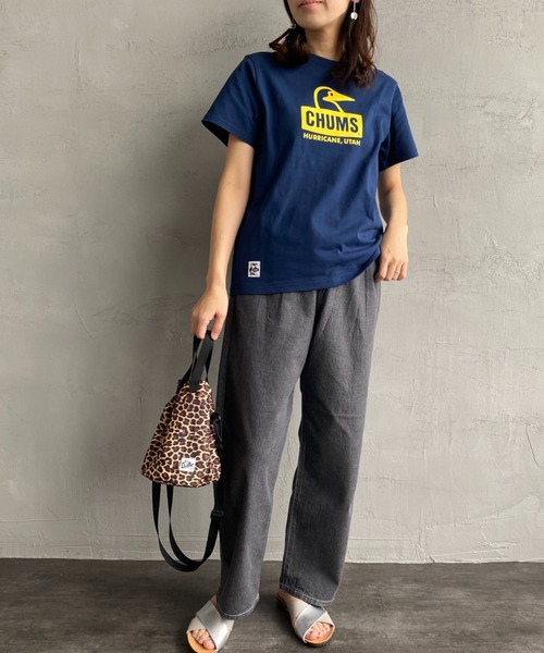 CHUMS（チャムス）の「[CHUMS/チャムス] BOOBY FACE ロゴプリントTシャツ（Tシャツ/カットソー・レディース・ホワイト/ネイビー/ホワイト×ネイビー・L）」の22枚目の写真