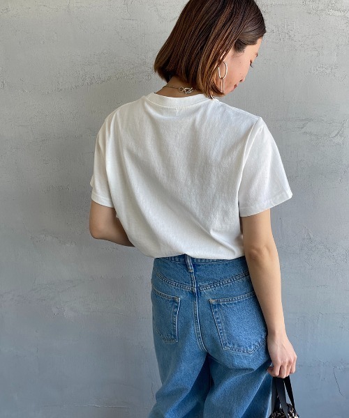 CHUMS（チャムス）の「[CHUMS/チャムス] BOOBY FACE ロゴプリントTシャツ（Tシャツ/カットソー・レディース・ホワイト/ネイビー/ホワイト×ネイビー・L）」の8枚目の写真