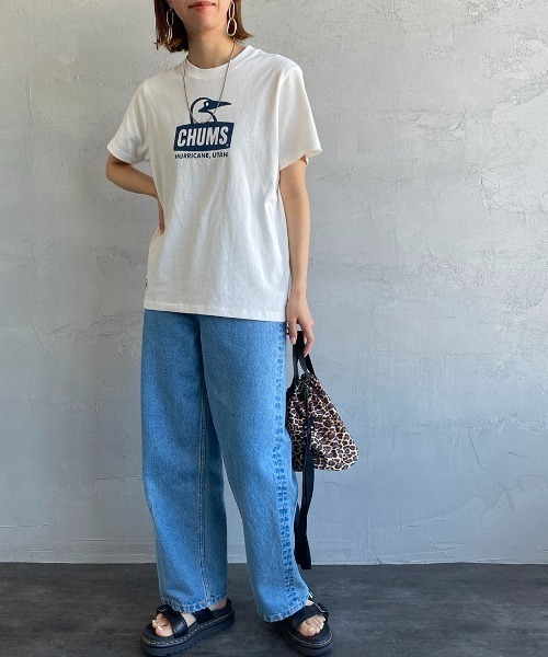 CHUMS（チャムス）の「[CHUMS/チャムス] BOOBY FACE ロゴプリントTシャツ（Tシャツ/カットソー・レディース・ホワイト/ネイビー/ホワイト×ネイビー・L）」の12枚目の写真