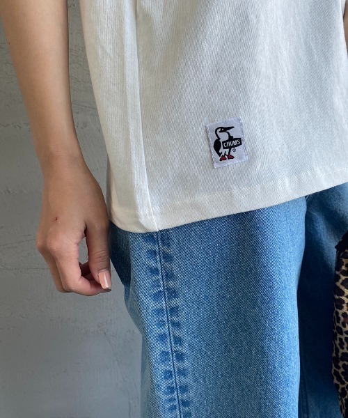 CHUMS（チャムス）の「[CHUMS/チャムス] BOOBY FACE ロゴプリントTシャツ（Tシャツ/カットソー・レディース・ホワイト/ネイビー/ホワイト×ネイビー・L）」の17枚目の写真