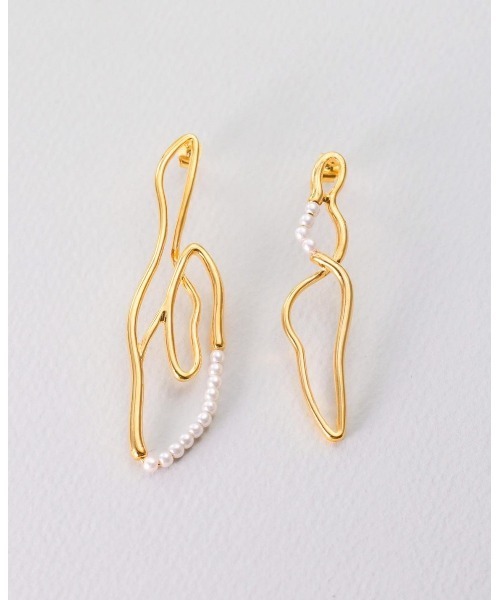 mou（モウ）の「ねじれブランチアシメピアス（ピアス（両耳用）・レディース・シルバー/ゴールド・FREE）」の2枚目の写真