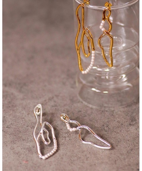 mou（モウ）の「ねじれブランチアシメピアス（ピアス（両耳用）・レディース・シルバー/ゴールド・FREE）」の8枚目の写真