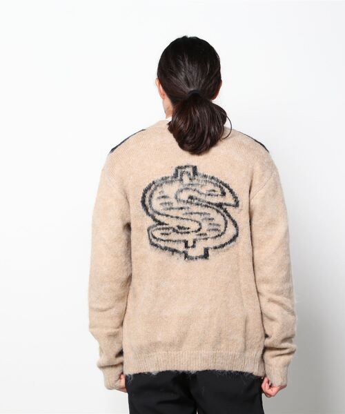 BILLIONAIRE BOYS CLUB(ビリオネア・ボーイズ・クラブ)の「STRIPE KNIT CARDIGAN WITH BADGE(カーディガン/ボレロ・メンズ・ベージュ/ミント/ネイビー・MEDIUM/X-LARGE/LARGE)」の7枚目の写真